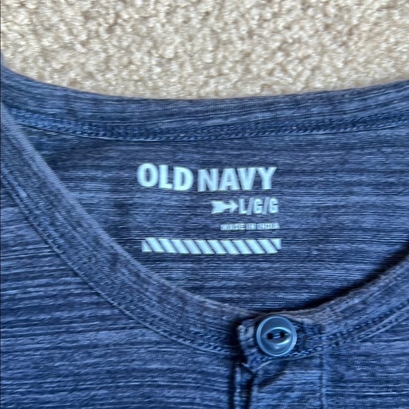 Old Navy Men's Blue Striped Shirt - Picture 2 of 3